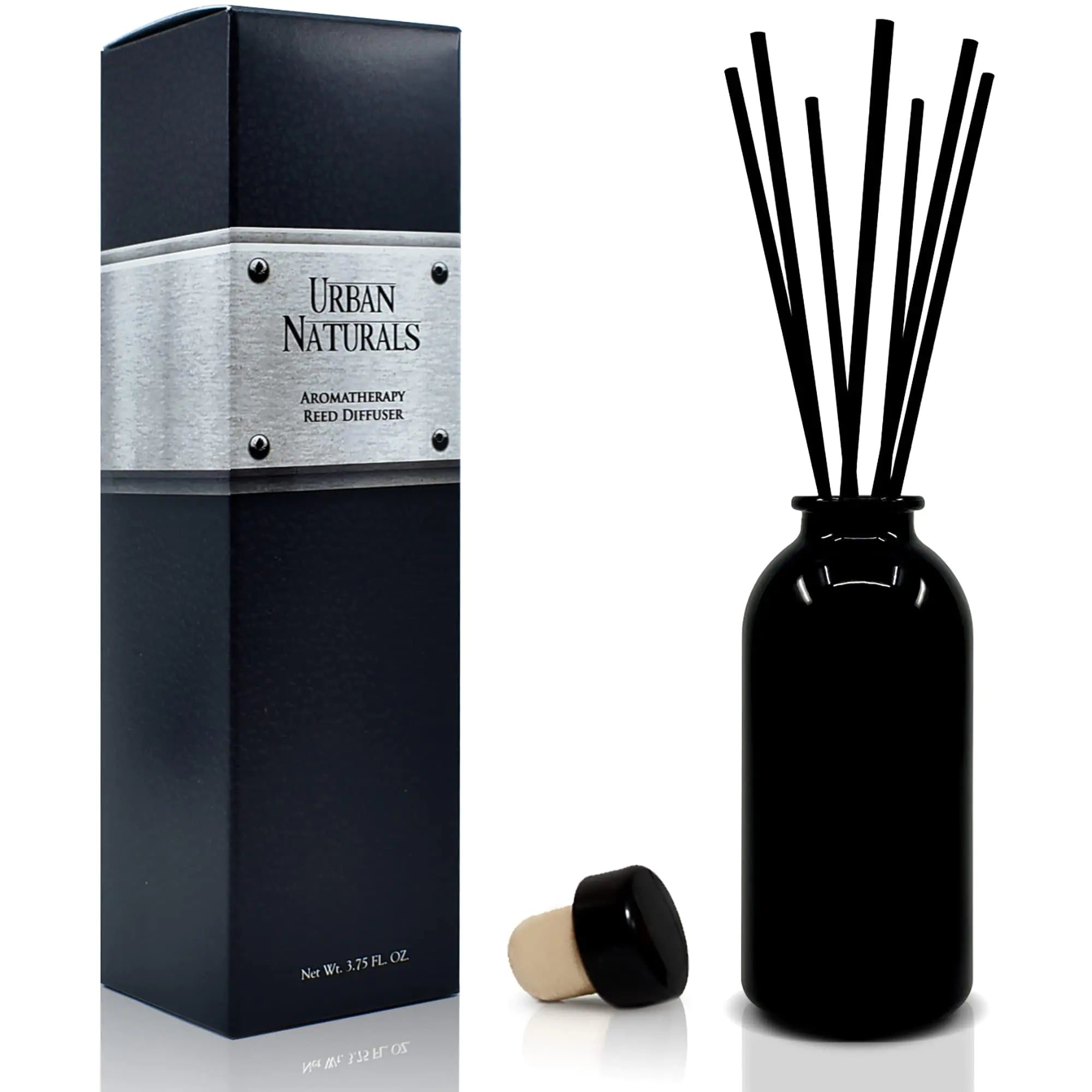 Urban Naturals Black Dice Reed Diffuser Set | Masculine Blend of Citrus Lavender Woods & Musk | Made in The USA
